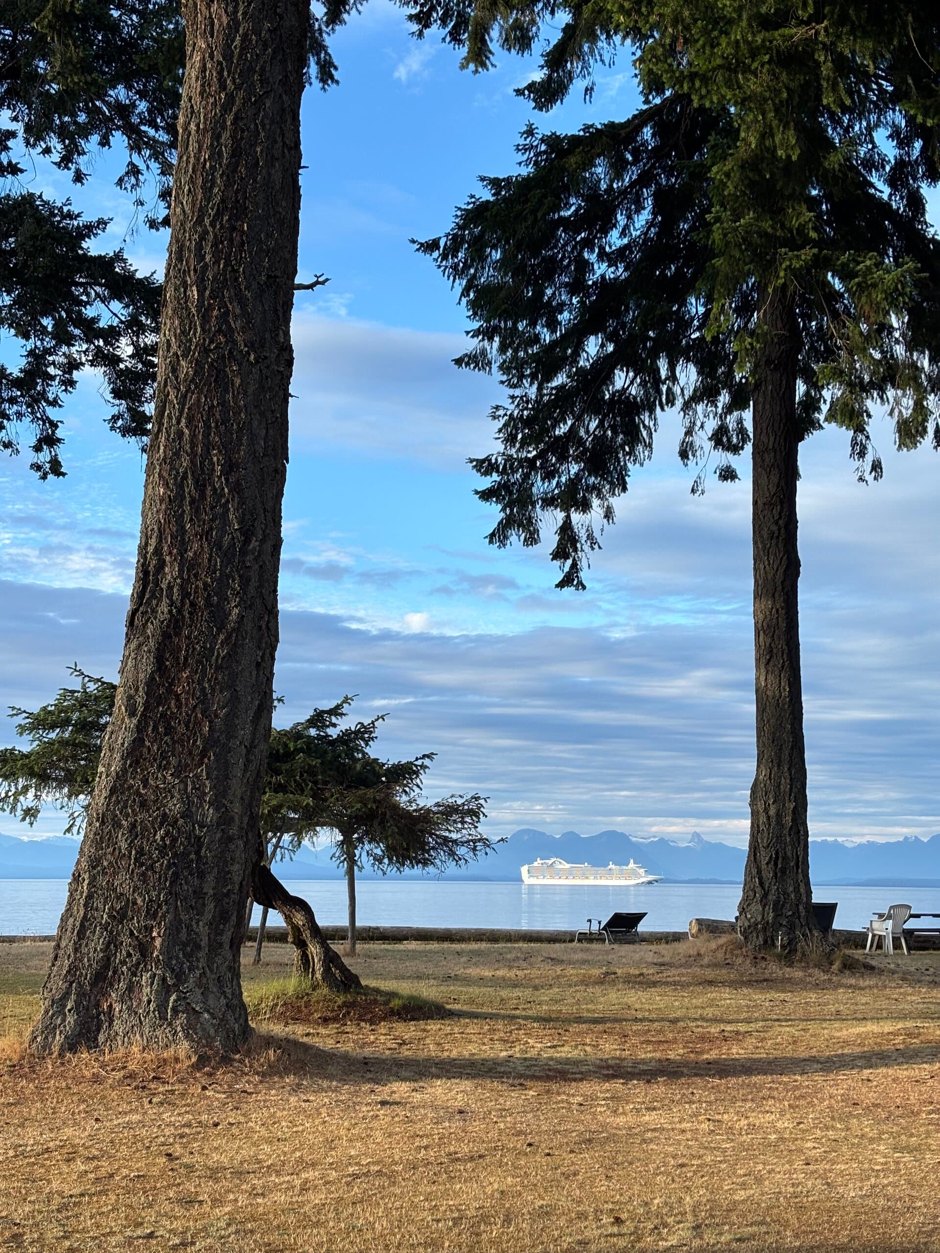 Resort grounds with building and trees